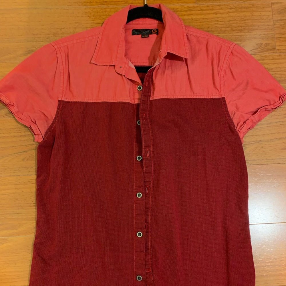 Guess Red Button Up Shirt